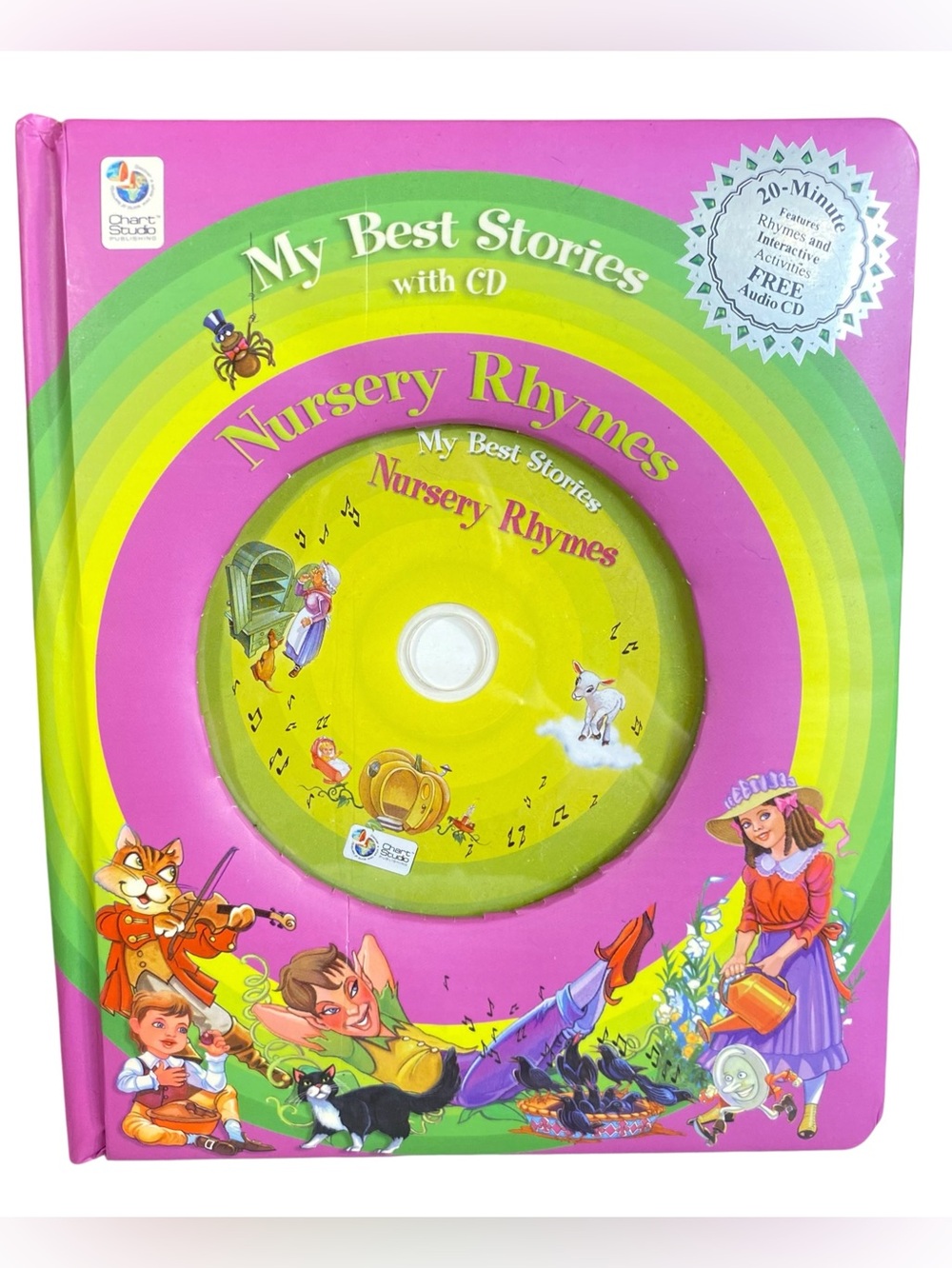 My Best Stories w CD Nursery Rhymes Kids Book Interactive Stories Hard Cover